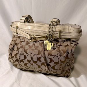 Coach Hampton Beige Wristlet Bag